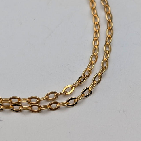 ヴィンテージ ロールドゴールド&ピンクコーラル ペンダント ネックレス